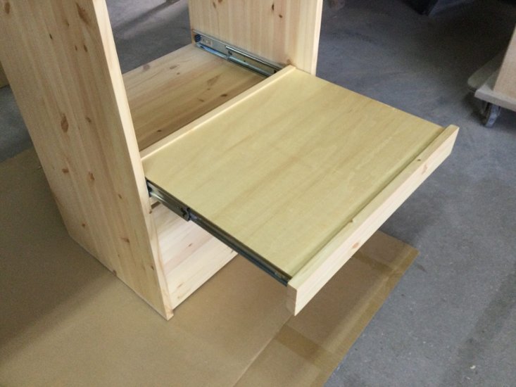 北欧パイン材 伸縮キッチンカウンター オイル仕上げ 天然木 無垢材　サトモク画像