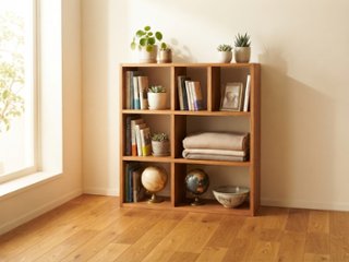 【可動棚】おすすめ収納棚/パイン材　オープン棚/リビング　収納棚/体にやさしいオイル仕上げ/大川家具画像
