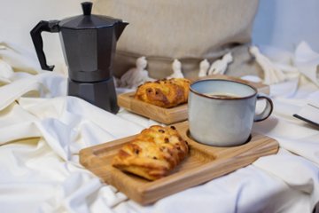 オーク材を使用した手作りの高品質木製コーヒートレイ、ケーキ用のエコ木製トレイ、サトモクショップ画像