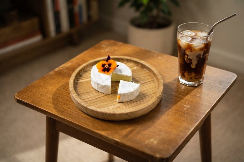 小さなオーク材の丸皿、円形トレイ、朝食トレイ、コーヒーテーブルトレイ　おもてなし　ディナートレイ19㎝画像