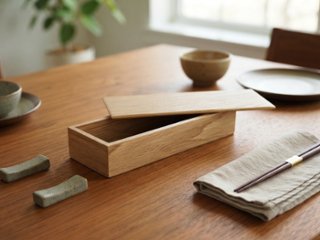 【カトラリー入れ】無垢　箸入れ　オーク　プレゼント　父の日　母の日　お誕生日画像