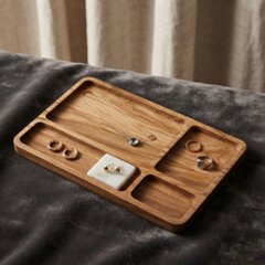 木製ペンシェルフ 、ペンオーガナイザ―、ペンオーガナイザー、無垢材オークジュエリートレイ、時計トレイ、バレットトレイ、画像