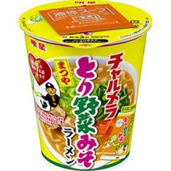 明星 チャルメラカップ とり野菜みそラーメン ×12【全国送料込】(沖縄・離島除く)の画像