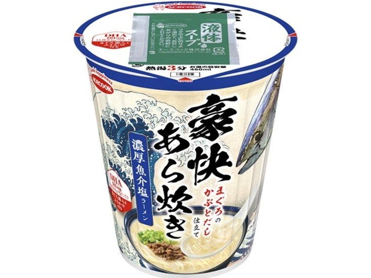 エース豪快あら炊きまぐろのかぶとだし濃厚魚介塩ラー  ×12【全国送料込】(沖縄・離島除く)画像