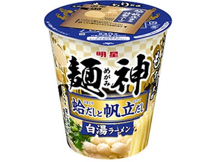 明星 麺神カップ 蛤だしと帆立だし白湯ラーメン  ×12 【全国送料無料】(一部地域別途)画像