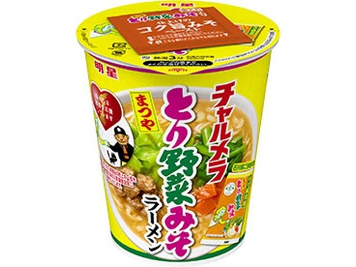 明星 チャルメラカップ とり野菜みそラーメン ×12 【全国送料無料】(一部地域別途)画像