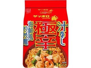 サッポロ一番 極辛 汁なし 海鮮風炒め麺３食 ×27 【全国送料無料】(一部地域別途) ,27個のまとめ買いの画像