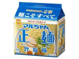 マルちゃん 正麺 旨塩味５食パック  ×6 【全国送料無料】(一部地域別途)の画像