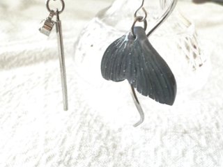 金魚と蓮のピアス(イヤリング変更可能)silver画像