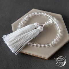 【最強の浄化力】お守り数珠・念珠「ひとえ」 ヒマラヤ産マニカラン水晶 × ガネーシュヒマールの画像