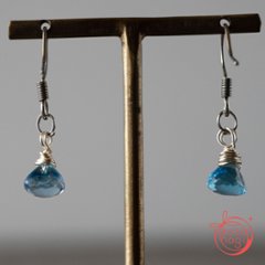 お守りピアス 天然石 スイスブルートパーズ【直感力・人間関係・前向き】画像