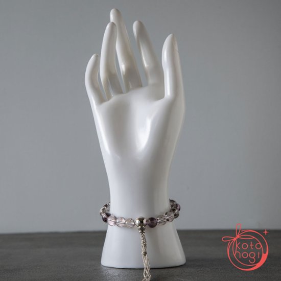 【魔除け・潜在能力・浄化】お守りブレスレット「甘露」スーパーセブン シルバー925 カレンシルバー画像