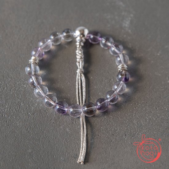 【魔除け・潜在能力・浄化】お守りブレスレット「甘露」スーパーセブン シルバー925 カレンシルバー画像