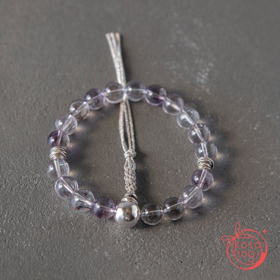 【魔除け・潜在能力・浄化】お守りブレスレット「甘露」スーパーセブン シルバー925 カレンシルバー画像