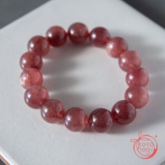 【宇津木選抜】恋愛運・人間関係のお守りブレスレット「祝り」ストロベリークォーツの画像