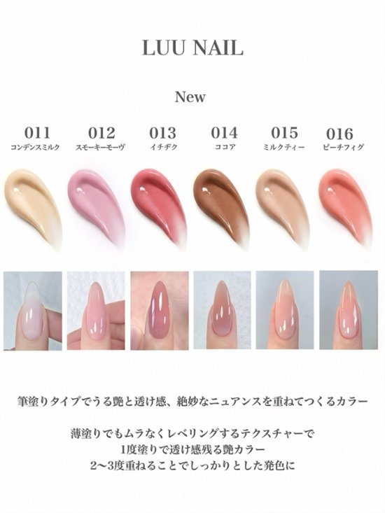 LUUカラージェル10色セット画像