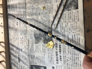 うるし塗り箸 金箔撒き 夫婦箸　ギフト向画像