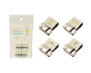 mizutamaコラボデザイン スライドクリップ Ｌサイズ アイスクリーム ４個入 MZTSC-L4AIの画像