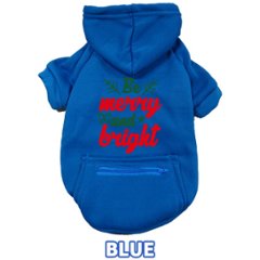 クリスマス柄 【BE MERRY AND BRIGHT】 犬用パーカー スウェットパーカー ジップポケット付き犬服 超小型犬〜大型犬 お好きな犬服やTシャツ等にもプリント出来ます画像
