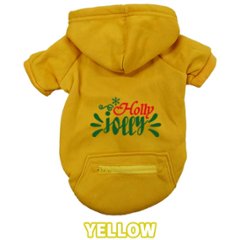 クリスマス柄 【Holly Jolly】 犬用パーカー スウェットパーカー ジップポケット付き犬服 超小型犬〜大型犬 お好きな犬服やTシャツ等にもプリント出来ます画像