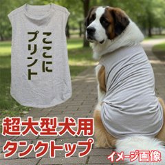 超大型犬用タンクトップ 犬服 セントバーナード、グレートピレニーズ、バーニーズマウンテン等 お好きなプリントをお入れします画像