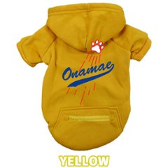 愛犬の名入れが出来る メジャーリーグチーム風パロディー柄 犬用ヨットパーカー チームロゴ/野球チーム風/デコピン風 犬服 超小型犬〜大型犬 お好きな犬服やTシャツ等にもプリント出来ます画像