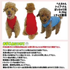 愛犬の名入れが出来る メッシュタンクトップ 漢字縦書きタイプ　名前入り犬服 お好きな犬服やTシャツ等にもプリント出来ます画像
