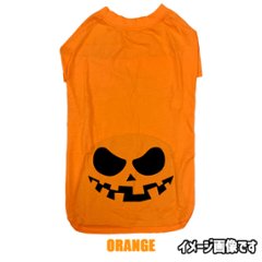 ハロウィン柄！HALLOWEEN-FACE-1 お好きな犬服やTシャツ等にプリント致します画像