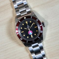 【WMT WATCH】MT.Fuji / Burgundy Bezel Fliplock Bracelet - Aged / 腕時計 メンズ おしゃれ ブランド 人気 30代 40代の画像