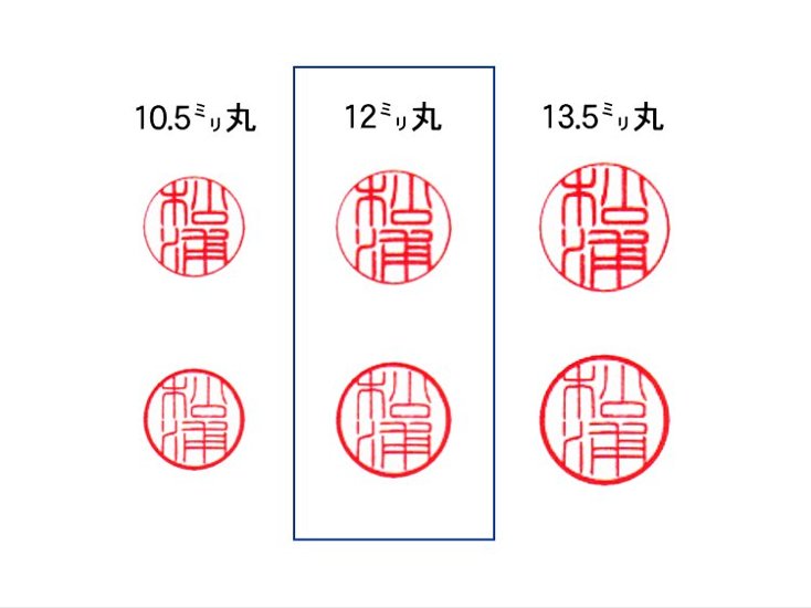 【秀碩の工房】個人認用はんこ：昭和つげ12㍉丸画像