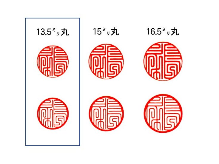 【美印工房】個人銀行印用はんこ：柘13.5㍉丸画像