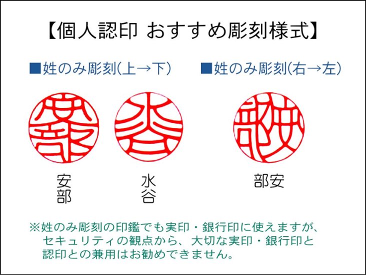 【安心印鑑工房】個人認印用はんこ：昭和つげ12㍉丸画像