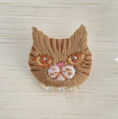 ハンドメイド猫さん刺繍アクセサリー画像