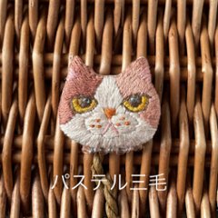 ハンドメイド猫さん刺繍アクセサリー画像