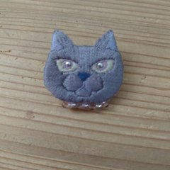 ハンドメイド猫さん刺繍アクセサリー画像