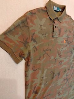 ポロ ラルフローレン Polo Ralph Lauren 迷彩 カモフラージュ ポロシャツ 半袖 シャツ（USED品）画像