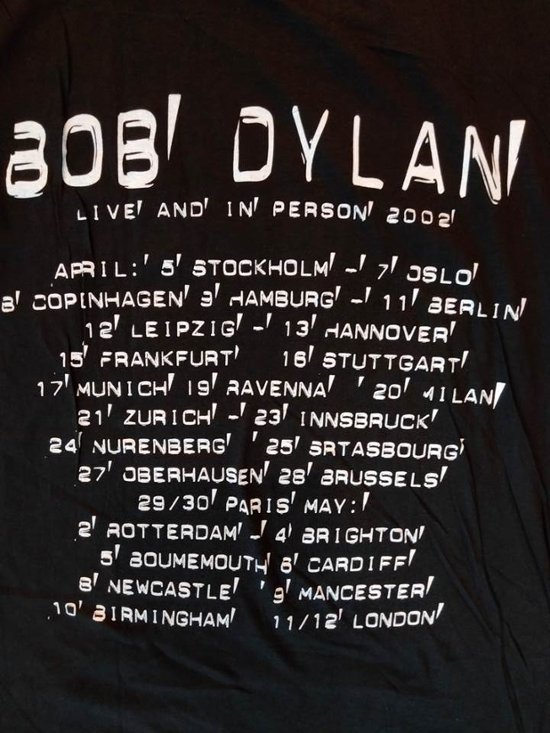 ボブ・ディラン Bob Dylan Tシャツ L（USED品）画像