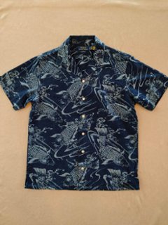 ポロ ラルフローレン アロハシャツ インディゴ染めの画像