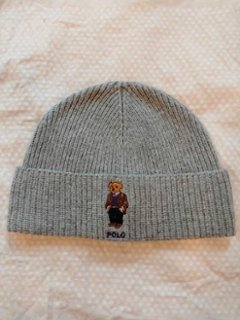 ポロ ラルフローレン ニットキャップ ポロベア グレーの画像