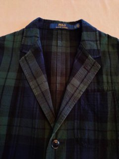 ポロ ラルフローレン シアサッカー ブラックウォッチ ジャケット（USED品）画像