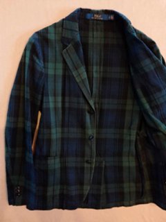 ポロ ラルフローレン シアサッカー ブラックウォッチ ジャケット（USED品）画像