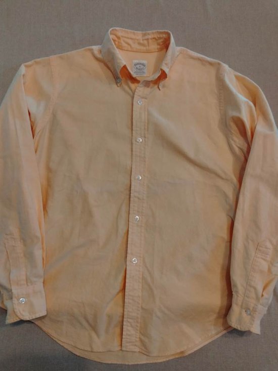 ブルックスブラザーズ シャツ USA製 ボタンダウンシャツ イエロー（USED品）画像