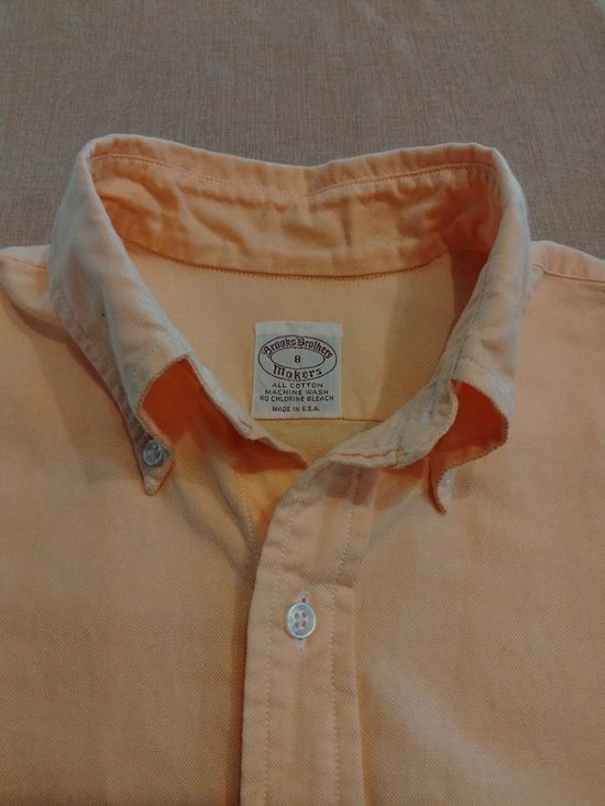 ブルックスブラザーズ シャツ USA製 ボタンダウンシャツ イエロー（USED品）画像