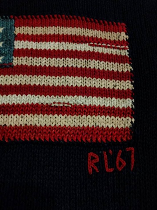 ポロ ラルフローレン 星条旗 ショールカラー セーター（USED品）画像