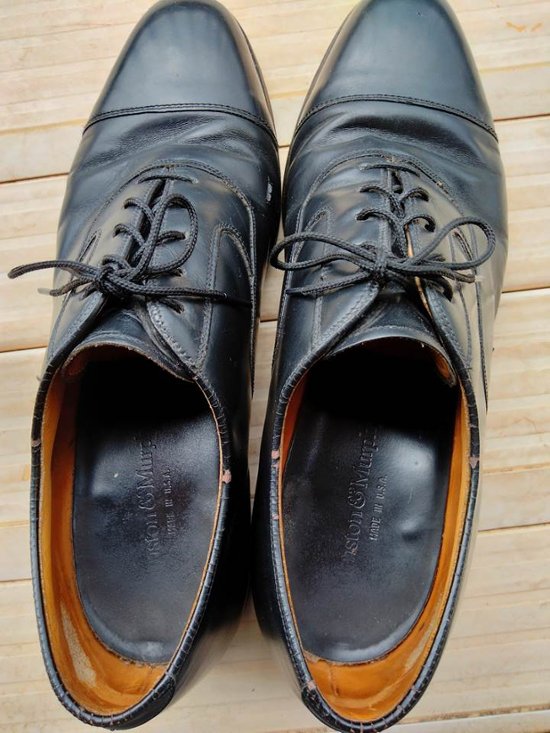 ジョンストン&マーフィー USA製 ストレートチップ レザー シューズ（USED品）画像