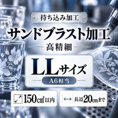 サンドブラスト加工　持ち込み素材　写真彫刻　高精細彫刻　ＬＬサイズ　150㎠以内　長辺20cm迄の画像