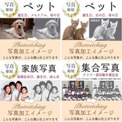サンドブラスト加工　持ち込み素材　写真彫刻　高精細彫刻　ＬＬサイズ　150㎠以内　長辺20cm迄画像