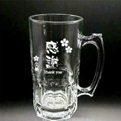 名入れ ビールジョッキ 超特大 1000ml　デザイン彫刻の画像