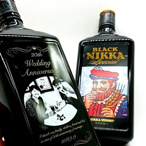 名入れウィスキー 写真彫刻 ブラックニッカスペシャル 720ml｜創作品
