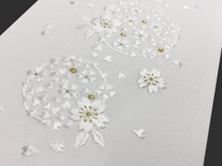 刺繍［金・白］輪桜柄半衿画像